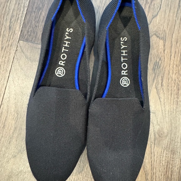 Rothy's Black and Blue Women's Loafers - Picture 2 of 3